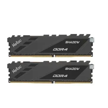 Модуль памяти DDR4 Netac Shadow 16GB (2x8GB) 3600MHz CL18 1.35V / NTSDD4P36DP-16E / Gray / with radiator