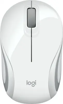Мышь Logitech Mini M187 белый оптическая (1000dpi) беспроводная USB для ноутбука (2but)