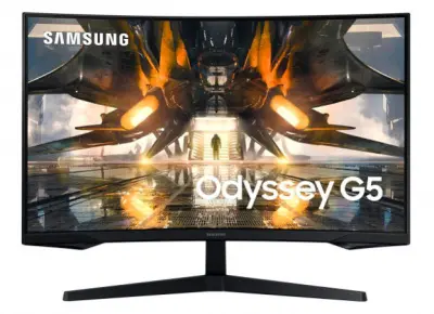 Монитор Samsung 32" Odyssey G5 S32AG552EI черный VA LED 1ms 16:9 HDMI матовая 2500:1 300cd 178гр/178гр 2560x1440 DP WQ 5.7кг