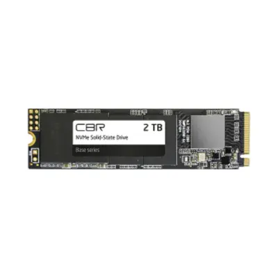 CBR SSD-002TB-M.2-BS24b, Внутренний SSD-накопитель, серия "Base", 2048 GB, M.2 2280, PCIe 3.0 x4, NVMe 1.3, 3D TLC NAND, R/W speed up to 3500/3100 MB/s, TBW (TB) 1000, OEM