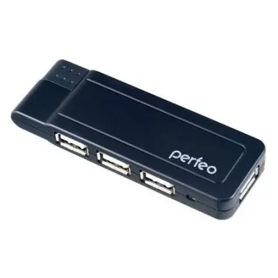 Perfeo USB-HUB 4 Port, (PF-VI-H021 Black) чёрный [PF_4388]