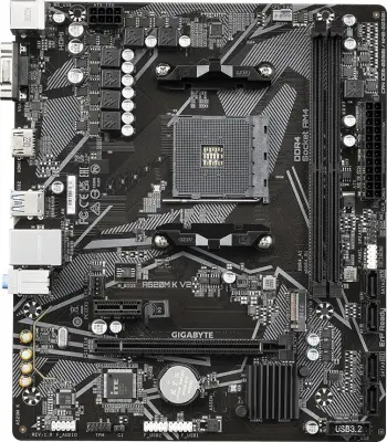 Gigabyte A520M K V2 RTL {Soc-AM4, AMD A520, 2xDDR4, mATX AC`97 8ch(7.1) GbLAN RAID+VGA+HDMI}