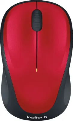 Мышь Logitech M235 красный/черный оптическая (1000dpi) беспроводная USB для ноутбука (2but)
