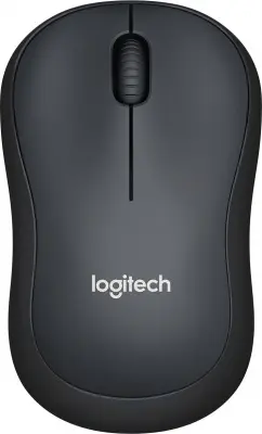Мышь Logitech Silent M220 черный/серый оптическая (1000dpi) беспроводная USB (2but)