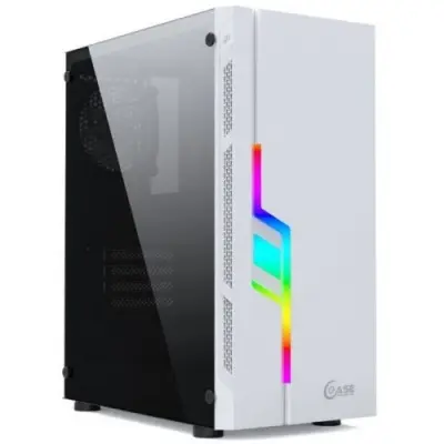 Powercase Корпус Maestro Z3 White RGB, Tempered Glass, 3x 120mm fan, RGB strip, белый, ATX  (CMAZW-F3)