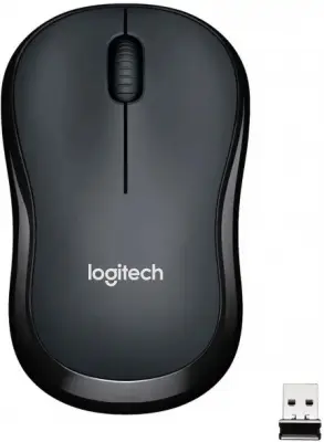 Мышь Logitech Silent M220 темно-серый/черный оптическая (1000dpi) silent беспроводная USB2.0 (2but)