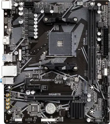 Gigabyte A520M K {Soc-AM4 AMD A520 2xDDR4 mATX AC`97 8ch(7.1) GbLAN RAID+HDMI}