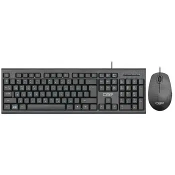 CBR KB SET 711 Carbon, Комплект (кл + м) провод., USB, поверхность "под карбон", кабель 1,8 м; кл.: полноразмерная, 104 кл.; мышь: оптич., 1200 dpi, 3 кн.