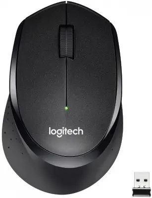 Мышь Logitech Silent Plus M330 черный оптическая (1000dpi) беспроводная USB (2but)