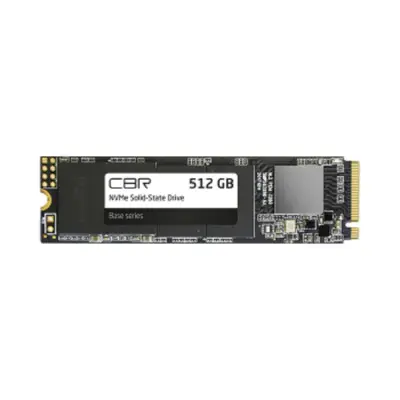 CBR SSD-512GB-M.2-BS24b, Внутренний SSD-накопитель, серия "Base", 512 GB, M.2 2280, PCIe 3.0 x4, NVMe 1.3, 3D TLC NAND, R/W speed up to 3100/2000 MB/s, TBW (TB) 360, OEM