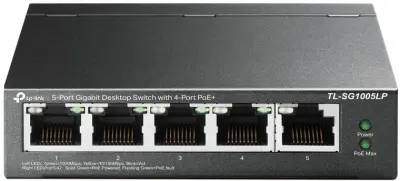 Коммутатор TP-Link TL-SG1005LP (L2) 5x1Гбит/с 4PoE+ 40W неуправляемый