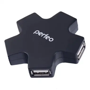 Perfeo USB-HUB 4 Port, (PF-HYD-6098H Black) чёрный [PF_5048]