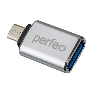 Perfeo adapter USB на micro USB c OTG, 3.0 (PF-VI-O012 Silver) серебряный [PF_C3002]