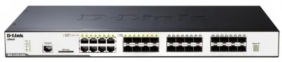 D-Link DGS-3120-24SC/B1ASI PROJ  Управляемый стекируемый коммутатор уровня 2+ с 16 портами 100/1000Base-X SFP, 8 комбо-портами 100/1000Base-T/SFP и 2 портами 10GBase-CX4