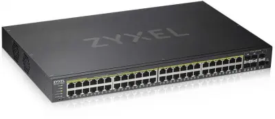 Коммутатор Zyxel GS192048HPV2-EU0101F (L2) 44x1Гбит/с 4xКомбо(1000BASE-T/SFP) 2SFP 48PoE+ 375W управляемый