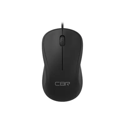 CBR CM 108 Black USB, Мышь офисн., оптич., эргоном., 1000 dpi, 3 кн., 1.8 м, резиновое колесо прокрутки