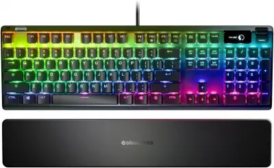 Клавиатура Steelseries Apex Pro механическая черный USB for gamer LED (подставка для запястий) (64626)