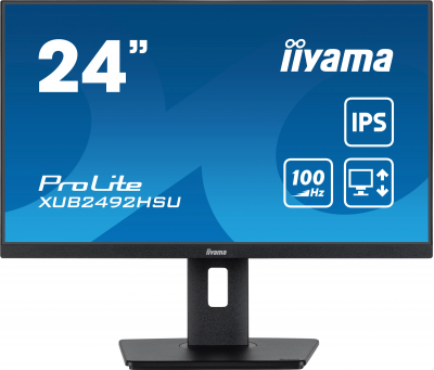 LCD IIYAMA 23.8" XUB2492HSU-B6 {IPS 1920x1080 100Hz 0.4ms HDMI DisplayPort USB HAS Pivot Speakers}
