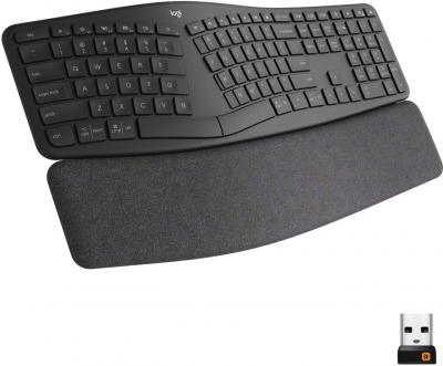 Клавиатура Logitech K860 ERGO механическая черный USB беспроводная BT Multimedia Ergo (подставка для запястий) (920-010352)