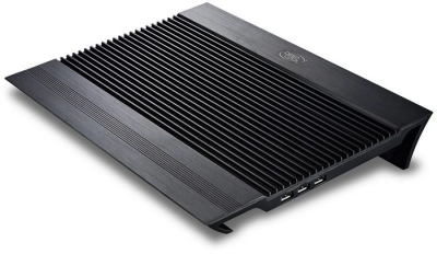 Подставка для ноутбука Deepcool N8 (N8 BLACK) 17" 380x278x55мм 25дБ 3xUSB 2x 140ммFAN 1244г алюминий черный