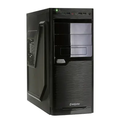 Exegate EX272727RUS Корпус MiditowerXP-330U Black, ATX, , 2*USB+2*USB3.0, Audio