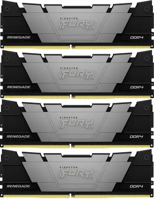 Память DDR4 4x16GB 3600MHz Kingston KF436C16RB12K4/64 Fury Renegade RTL Gaming PC4-28800 CL16 DIMM 288-pin 1.35В kit dual rank с радиатором Ret