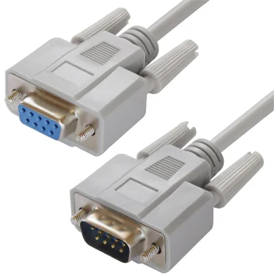 GCR PRO Удлинитель 0.3m серый, RS-232 DB9 M/DB9 F, 0-модемный, 30AWG, экран