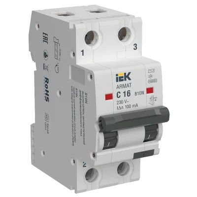 ARMAT АВДТ B10N 2P C16 100мА тип AC IEK