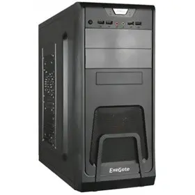 Exegate EX278394RUS Корпус Miditower Exegate CP-603 Black, ATX, , 2*USB+2*USB3.0, Audio