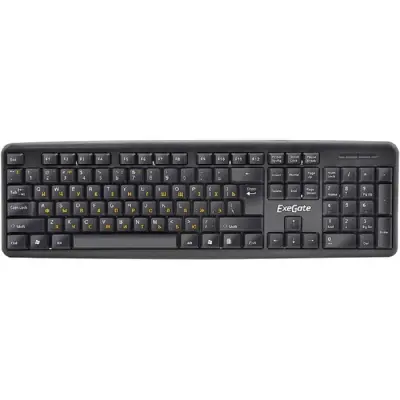 Exegate EX263905RUS Клавиатура Exegate LY-331, <USB, шнур 1,5м, черная, 104кл, Enter большой>, Color box