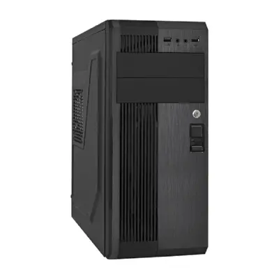 Exegate EX283225RUS Корпус Miditower ExeGate UN-605B Black, ATX, <UN500, 120mm>, 2*USB, Audio, замок блокировки кнопки питания