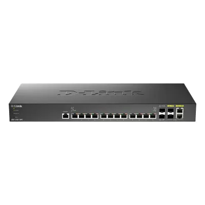 D-Link DXS-1210-16TC/B2A PROJ Управляемый L2+ коммутатор с 12 портами 10GBase-T, 2 портами 10GBase-X SFP+ и 2 комбо-портами 10GBase-T/SFP+
