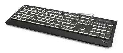 Клавиатура Hama KC-550 черный USB LED