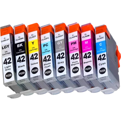 -/ Набор струйных картриджей NV Print для Canon CLI-42 (NV-6384B010) 8 цветов для Canon Pixma PRO-100, 100S совместимый