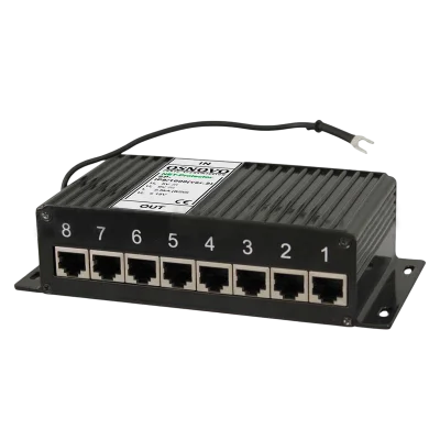 Грозозащита IP-сетей/ SP-IP8/1000(ver.2) Устройство грозозащиты для локальной вычислительной сети (скорость до 1000 Мбит/с) на 8 портов.