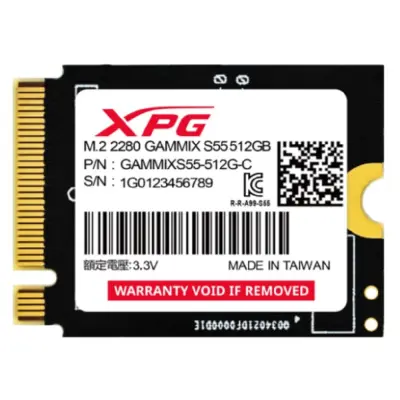 SSD ADATA M.2 2230 512GB XPG GAMMIX S55 PCIe Gen4x4 with NVMe SGAMMIXS55-512G-C