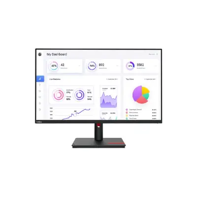LCD Lenovo 31.5" T32p-30 Black/Red {IPS 3840x2160 60Hz 4ms 350cd HDMI DisplayPort 4xUSB USB-C(90W) RJ45 HAS Pivot VESA}
