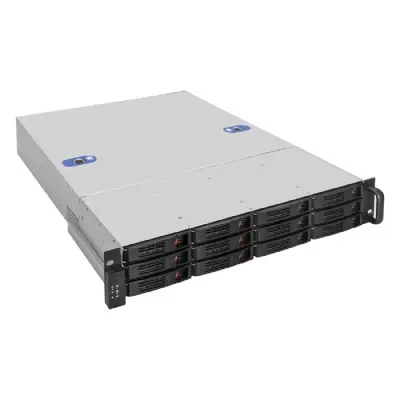 Exegate EX292490RUS Серверный корпус ExeGate Pro 2U660-HS12 <RM 19", высота 2U, глубина 660, без БП, 12xHotSwap, USB>