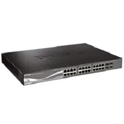 D-Link DGS-1510-28P/A1A PROJ Настраиваемый L2+ стекируемый коммутатор с 24 портами 10/100/1000Base-T, 2 портами 1000Base-X SFP и 2 портами 10GBase-X SFP+ (24 порта PoE 802.3af/at, PoE-бюджет 193 Вт)
