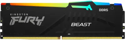 Память DDR5 32GB 5600MHz Kingston KF556C36BBEA-32 Fury Beast Expo RGB RTL Gaming PC5-44800 CL36 DIMM 288-pin 1.25В kit single rank с радиатором Ret