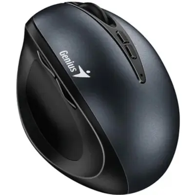 Мышь беспроводная Ergo 8300S серая (Iron Grey),  вертикальная эргономичная бесшумная мышь с подставкой для большого пальца