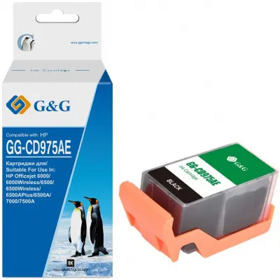 Картридж струйный G&G GG-CD975AE черный (56.6мл) для HP Officejet 6000/6500/6500A/7000/7500A
