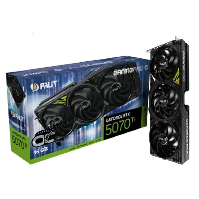 Видеокарта Palit RTX5070Ti GAMINGPRO OC V1 16GB GDDR7 256bit 3xDP HDMI 3FAN RTL NE7507TS19T2-GB2031Y