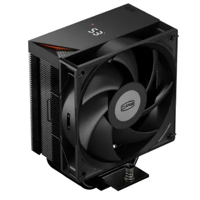 CPU Cooler PCCooler RT400 Digital BK (230W, 4-pin PWM, LED temp., 152mm, Al/Cu, 4x6mm, 1x120mm, 73.32CFM, 34.9dBA, 2200RPM, S: 1851/1700/1200/115X, AM5/AM4, black)