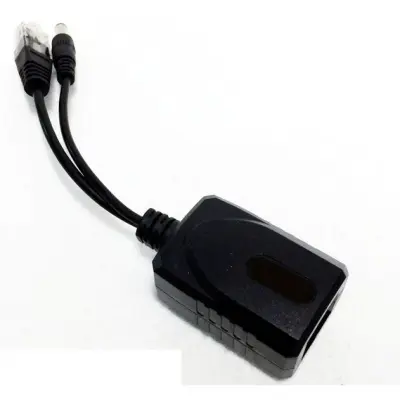 ORIENT POE-655R 48V, PoE сплиттер (приемник) питания по витой паре, вход: RJ45 PoE 48V тип B (4/5+,7/8-), выход: DC 12V, 1.5A  + RJ45 LAN 10/100, совместим c PoE коммутаторами и регистраторами(30371)