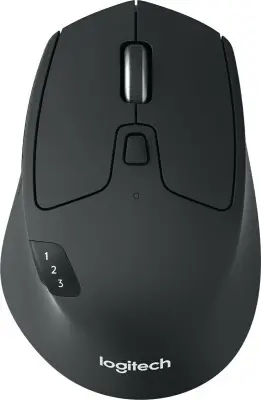 Мышь Logitech M720 Triathlon черный оптическая 1000dpi беспров. BT/Radio USB 6but (910-004791)