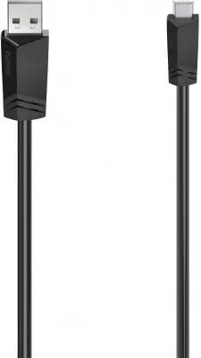 Кабель Hama H-200606 ver2.0 USB A (m) USB Mini B (m) 1.5м (00200606) черный