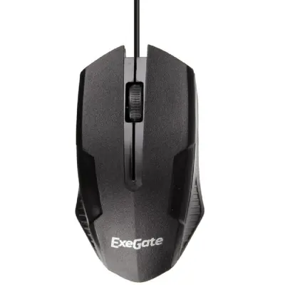 Exegate EX264097RUS Мышь Exegate SH-9025L <black, optical,  3btn/scroll, 1000dpi, USB, шнур 2м>, Color box