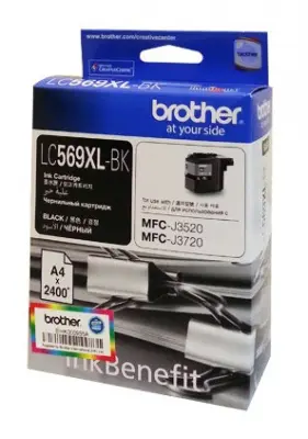 Картридж струйный Brother LC569XLBK черный (2400стр.) для Brother MFC-J3720