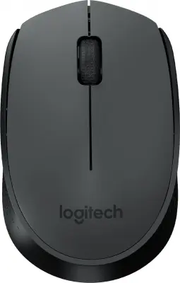 Мышь Logitech M170 черный/темно-серый оптическая (1000dpi) беспроводная USB для ноутбука (2but)